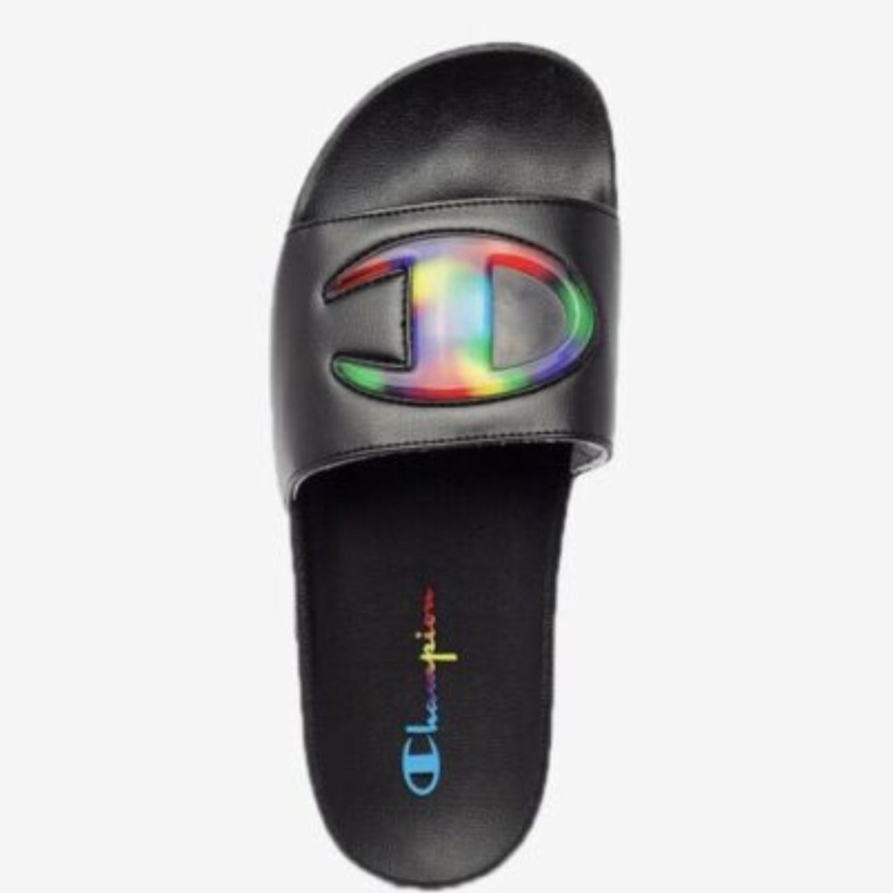 NWT Champion IPO jellie Rainbow Slides